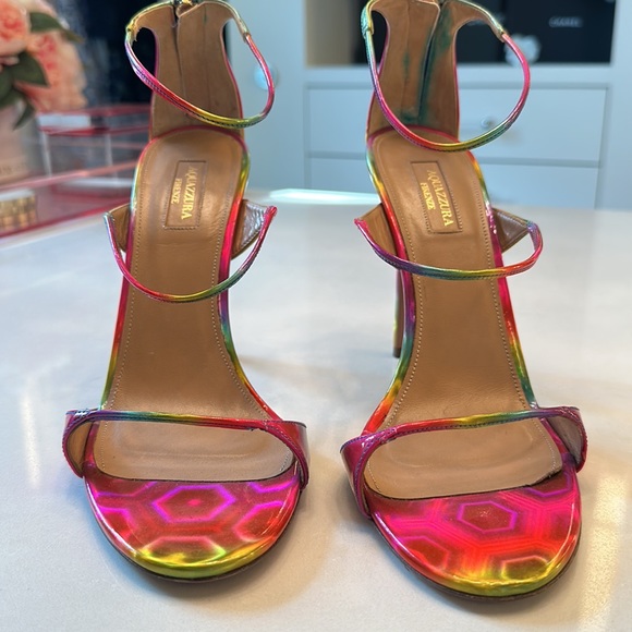 Aquazzura Minute 105 Sandal in Rainbow - Picture 3 of 6